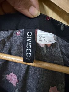 H&amp;m Rose Print Button-Up Blouse