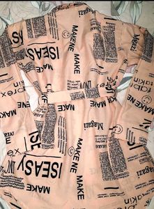 Women's High-Low Printed Pink Dress💗