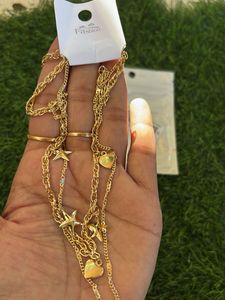 Charming Layered Star &amp; Heart Necklace