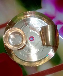 Brass Thali Set for pooja