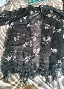 Elegant Black Floral shrug
