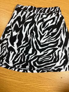 Zebra Print Mini Skirt