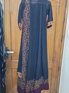 Floral Ethnic Dress with Shrug