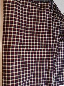 Maroon & Cream Checkered Dress Material