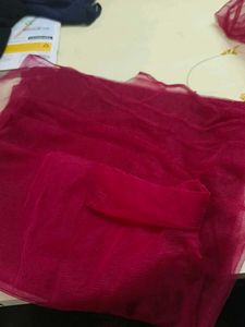 Maroon Net Embroidered Lehenga