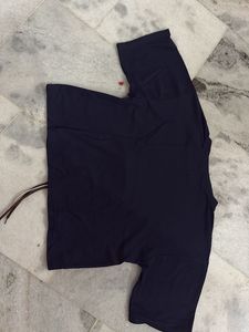 Navy Blue T-Shirt with Teddy Bear Print