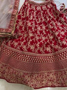 Red Velvet Lehenga