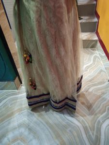 Gold Lehenga  Choli Blue Dupat
