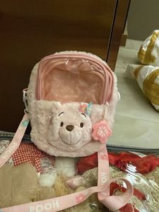 Cute Pink Winnie the Pooh Plush Crossbody Bag