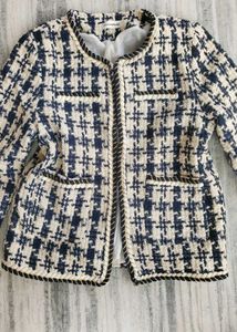 Elegant Plaid Tweed Jacket
