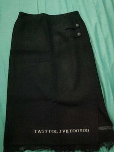 Elegant winter Black Skirt