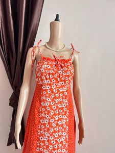 Floral &amp; Polka Dot Midi Dress