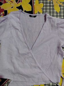 Lavender Wrap Crop Top
