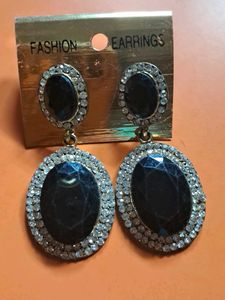 Fashion Earrings - Elegant Black & Crystal