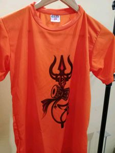 Beautiful Orange Shiva Tshirts Combo Pack Of 2