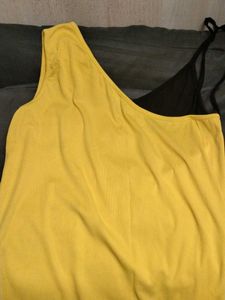 Yellow Graphic Tank Top