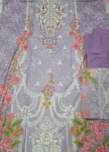 Embroidered Kurta Set - Blush &amp; Lavender