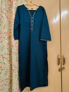 Teal straight Kurta