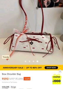 Cute Red Bow Clutch Bag