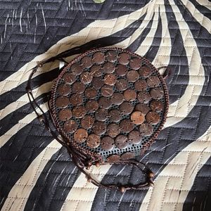 Boho Round Coconut Shell Bag