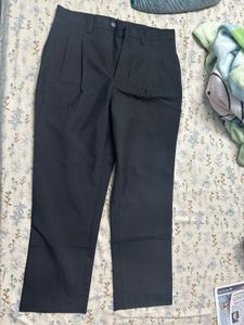 Classic Black Pleated Trousers