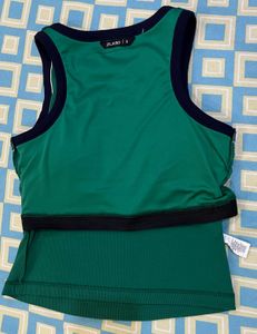 Padded Green Tank Top