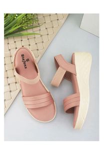 Stylish Pink Wedge Sandals for girls
