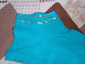 Blue Embroidered Blouse