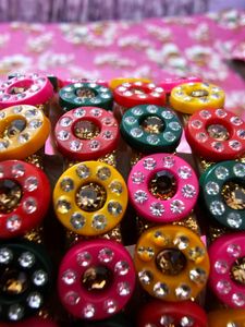 ✨🌸 Beautiful Multicolour Stone Bangle Set 🌸