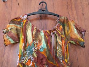 Boho Print Flowy Top