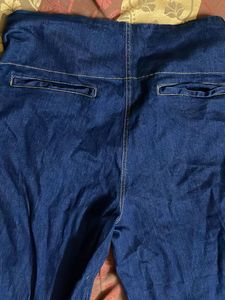 High Waisted Wide Leg Denim Pants