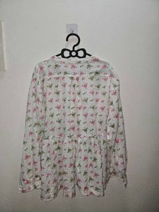 Cotton white peplum top