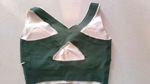 Stylish Green Front Support Bra