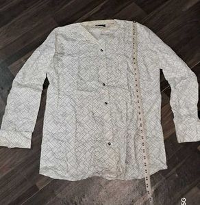 Patterned Button-Down Shirt