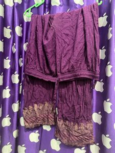 Purple Embroidered Kurta set