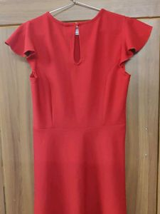 Chic Red Fit &amp; Flare Dress