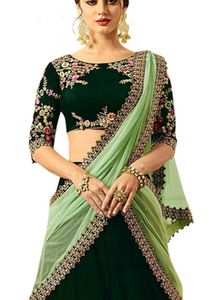 Embroidered UNSTITCHED Lehenga Choli Set