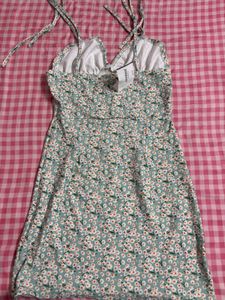 Cute Floral Print Midi dress 👗🎀