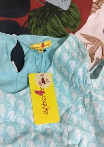 Light Blue Cold Shoulder Dress