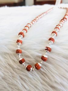 Pure Silver Rudraksh Mala (wt:18.000g)