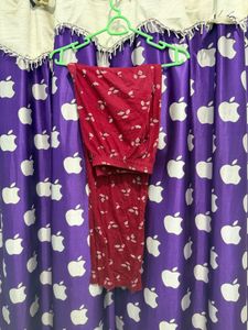 Pure cotton Red Floral Pajama Set