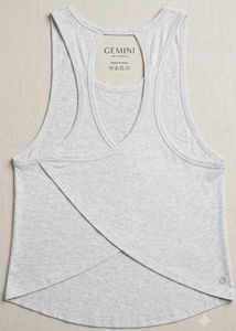 Gray Twist Back Tank Top