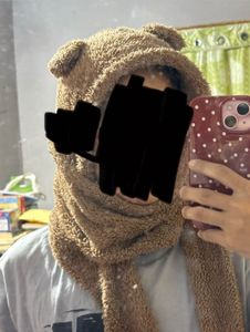 Cute Bear Hood Scarf