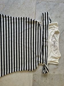 Striped Cold Shoulder Dress
