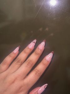 12 French Tip Heart Nails