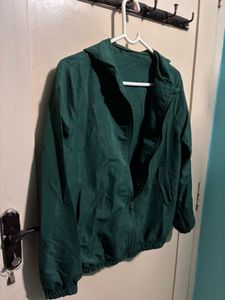 SHEIN Dino Adventure Green Hooded Jacket