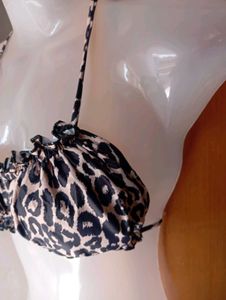 Leopard Print Bikini Top