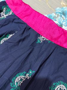 Navy Blue Flary Ethnic Skirt/ Lehenga/ Chania
