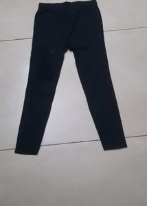 Black Textured Leggings