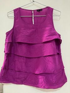 Ann Taylor Top From USA- Like New In Wine Color